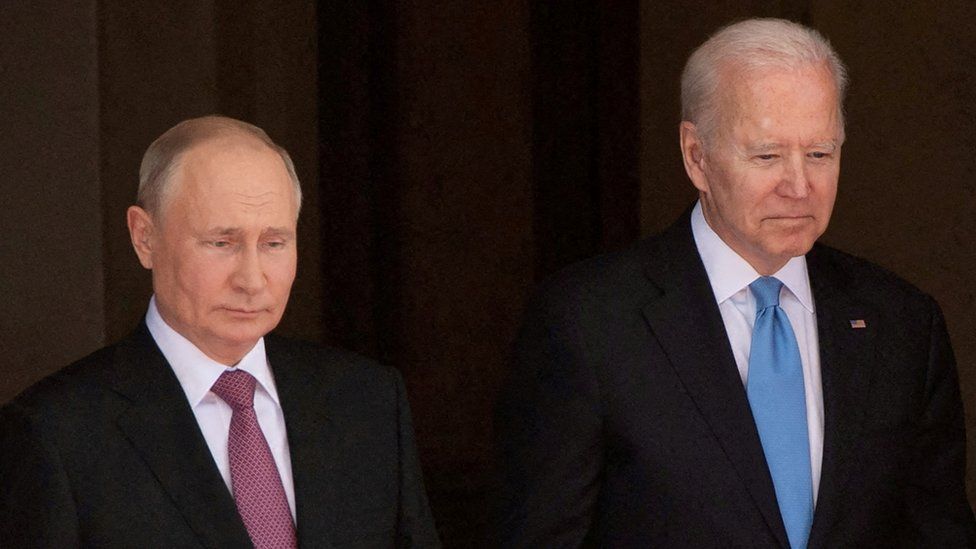 Vladimir Putin and Joe Biden