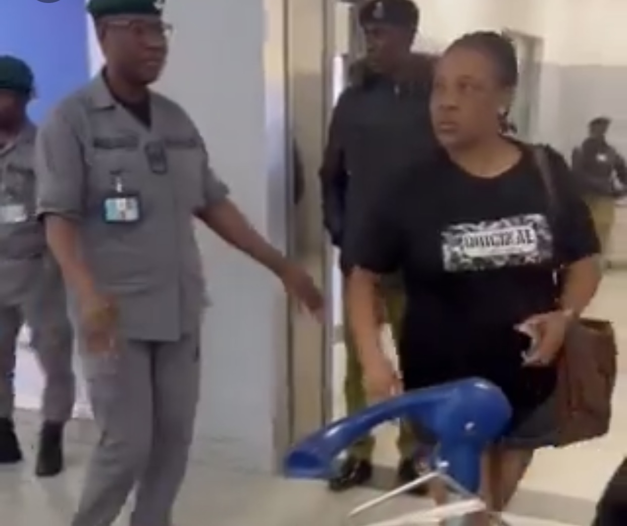 A Nigerian woman named Favour Igiebor, who shredded her husband's passport at the Murtala Muhammed International Airpot